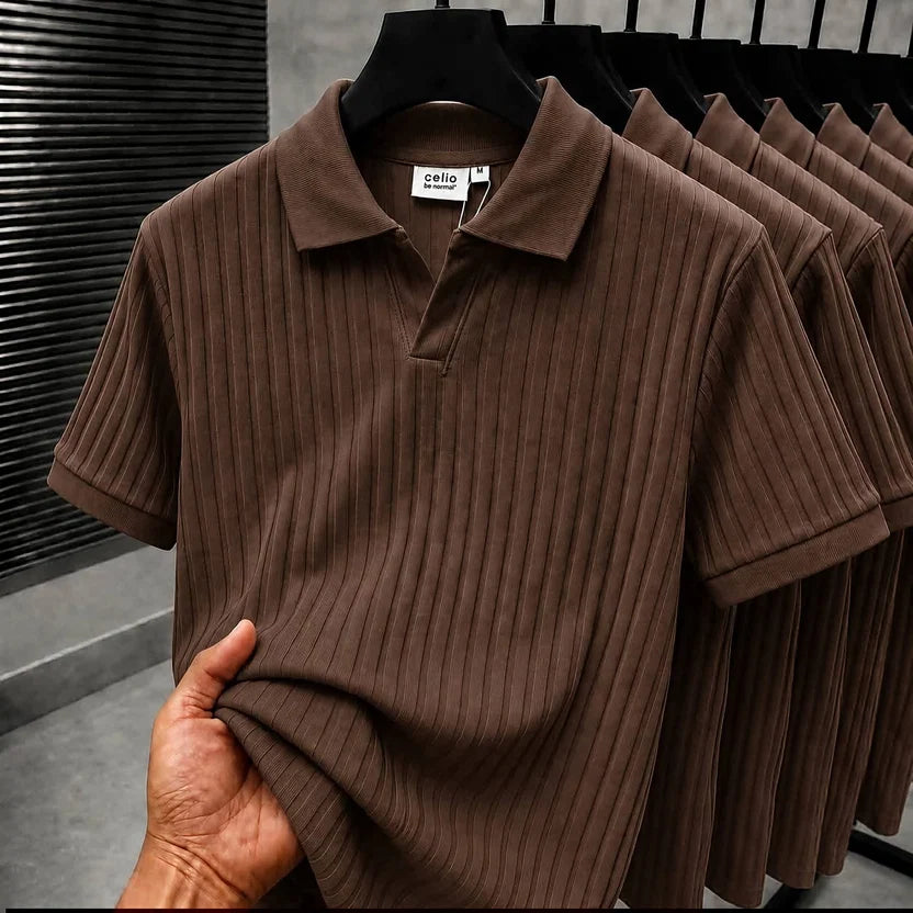 Old Money Polo 🔥 | Premium Ribbed Cotton T-Shirt