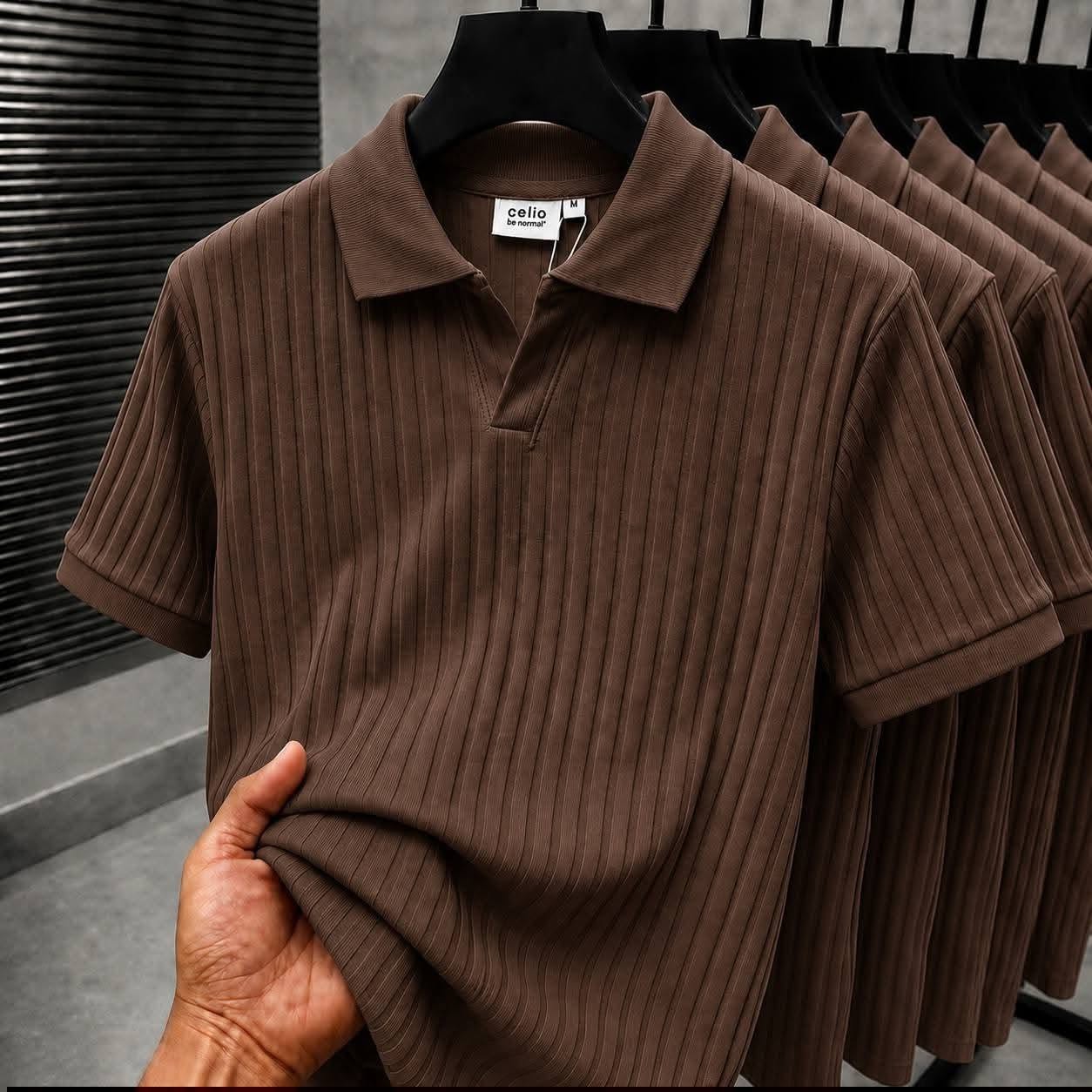 Old Money Polo 🔥 | Premium Ribbed Cotton T-Shirt