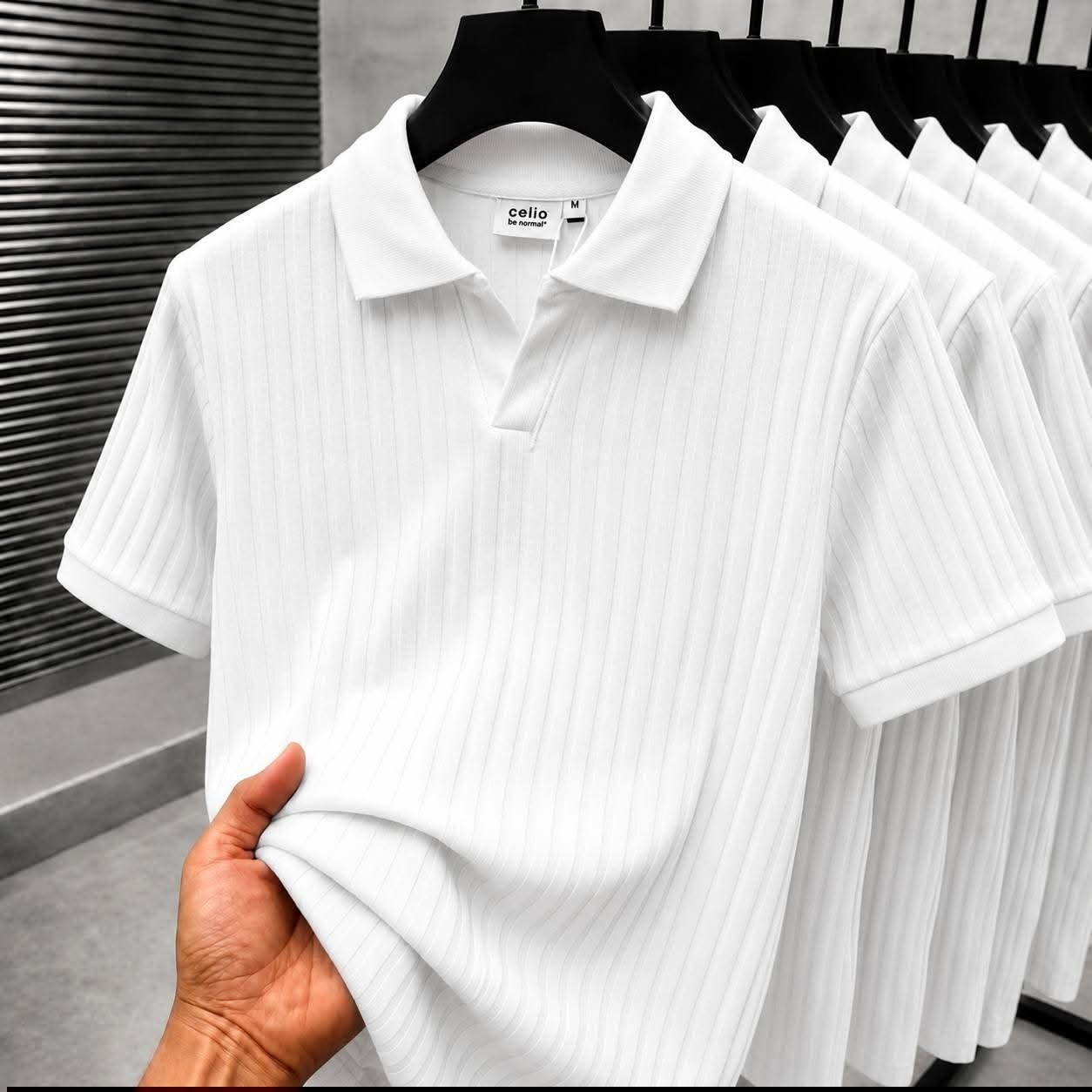 Old Money Polo 🔥 | Premium Ribbed Cotton T-Shirt