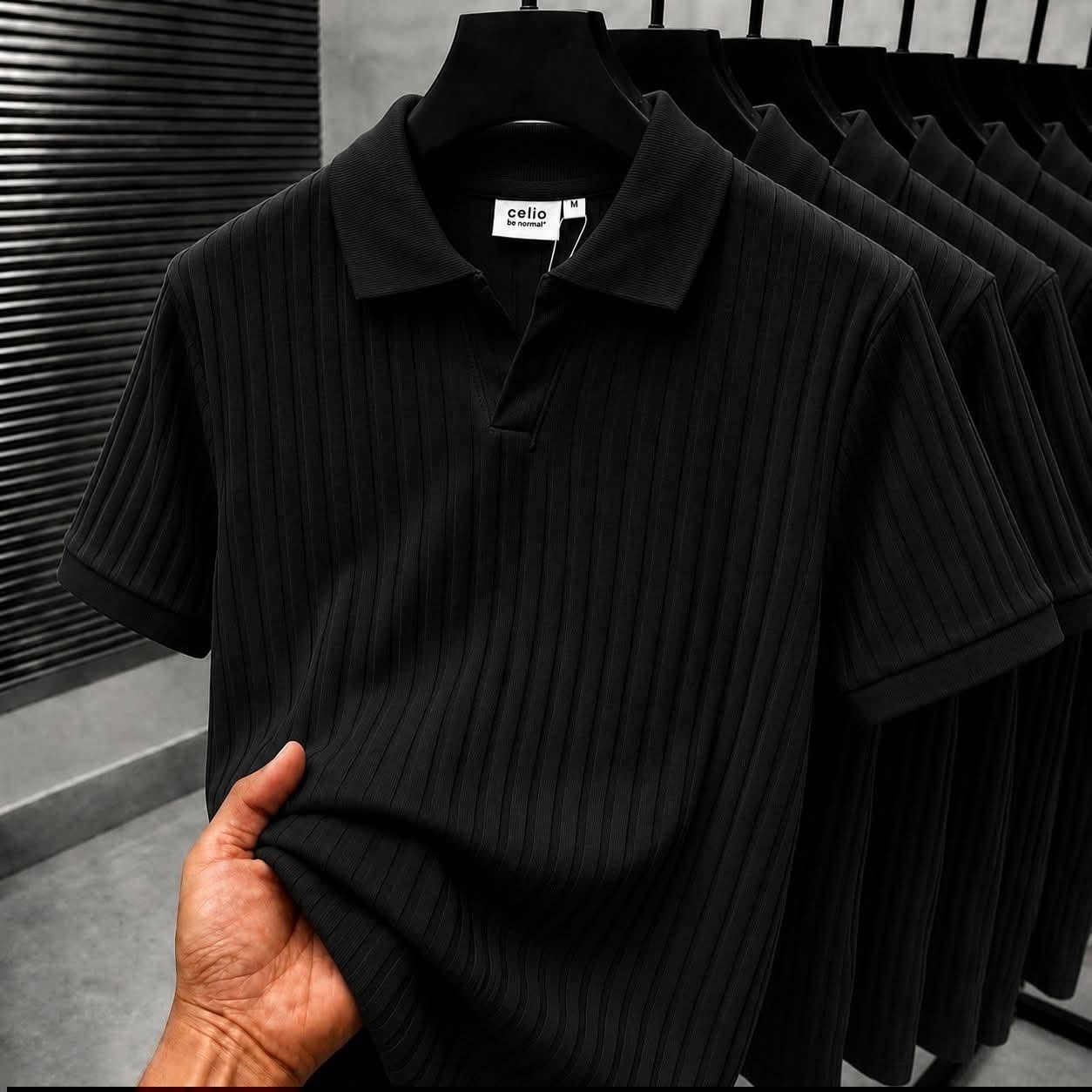 Old Money Polo 🔥 | Premium Ribbed Cotton T-Shirt