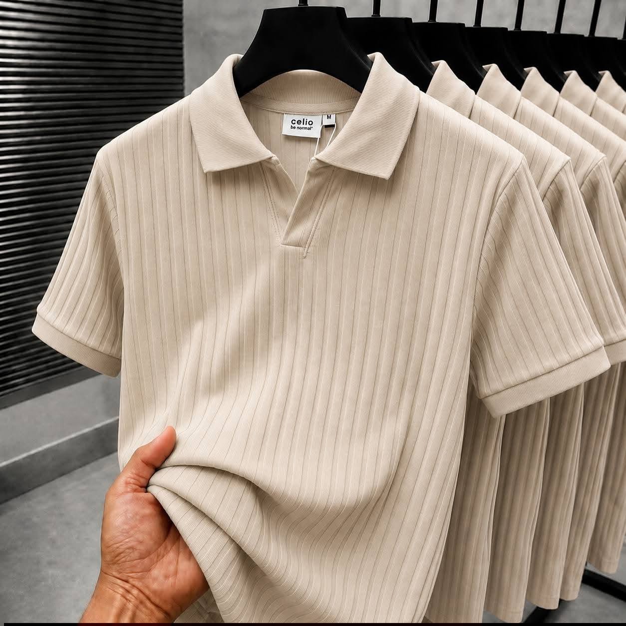 Old Money Polo 🔥 | Premium Ribbed Cotton T-Shirt