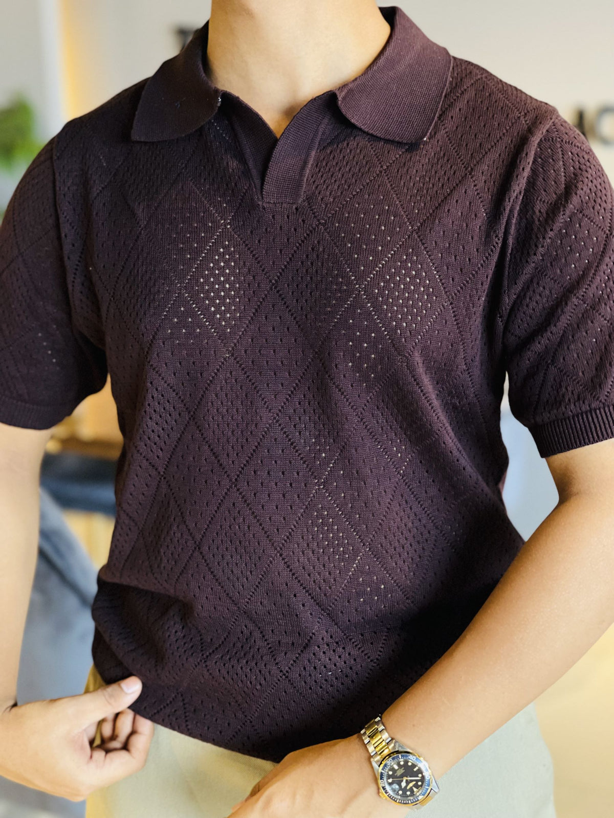 Knit Polo T-Shirt Combo